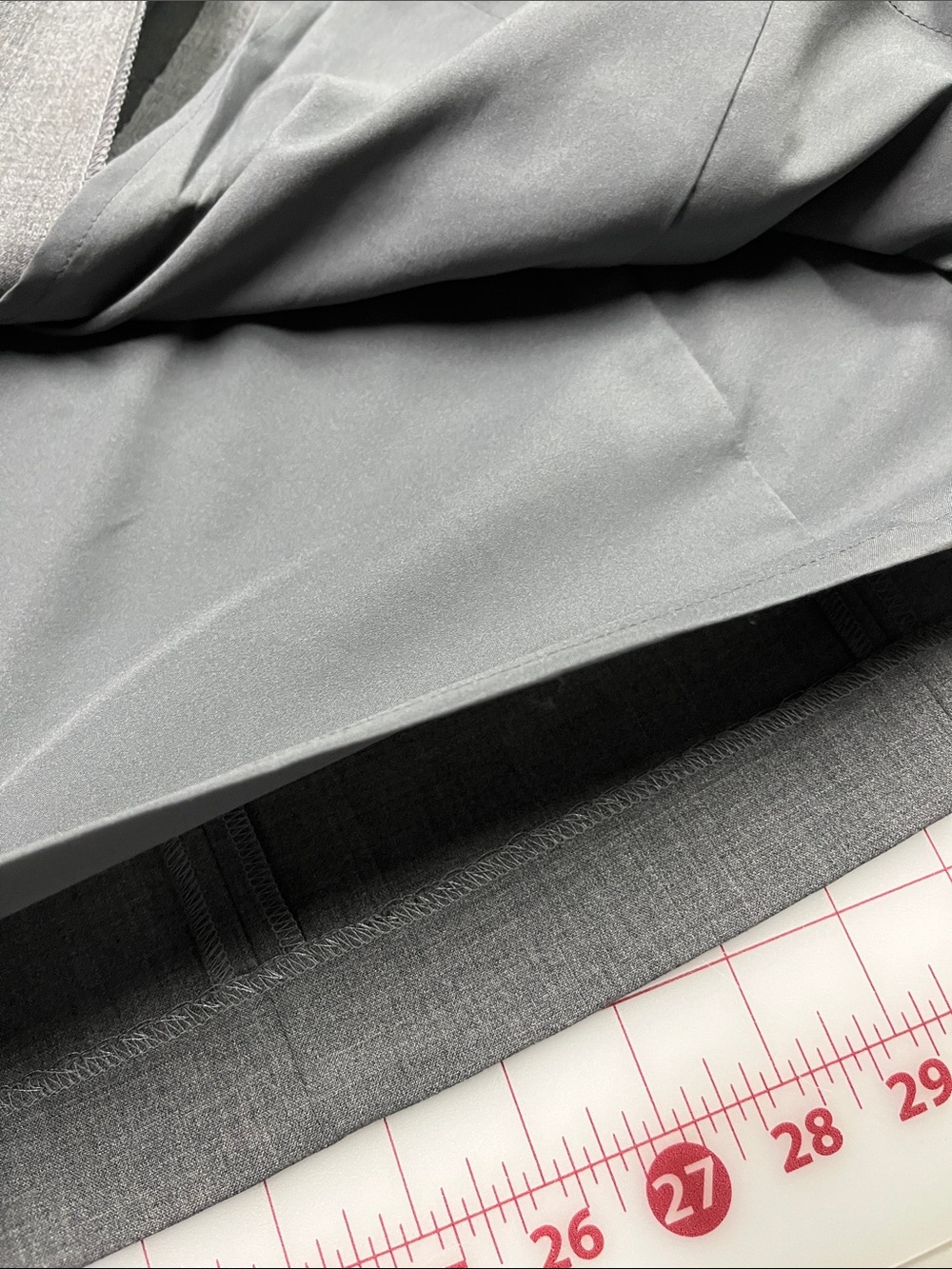 TALBOTS Career Travel Worship Luxe Wool Sht. SLV Grey Box Pleat Sheath Dress 16W - Picture 11 of 16